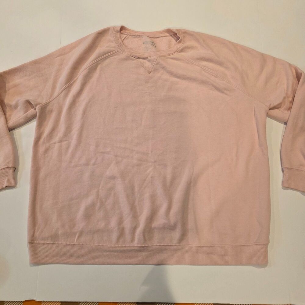Pink Blush Crewneck Sweatshirt XL Lightweight Pullover Soft Casual Cozy